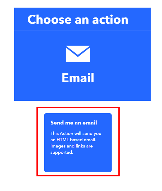  HTTP POST IFTTT email action