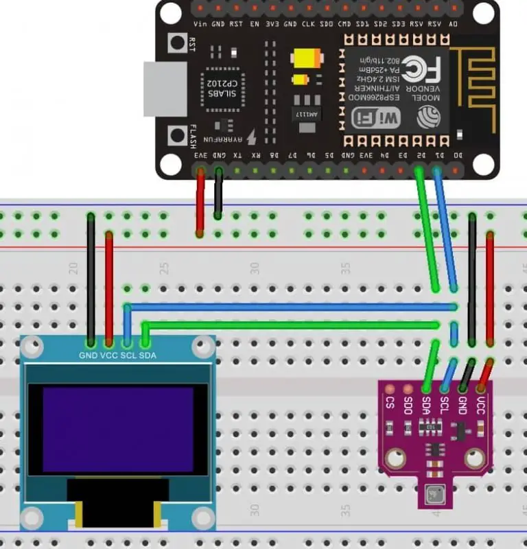 BME680 ESP8266 NodeMCU using Arduino IDE : Display Values on OLED