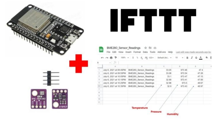 ESP32 ESP8266 Publish Sensor Readings to Google Sheets via IFTTT