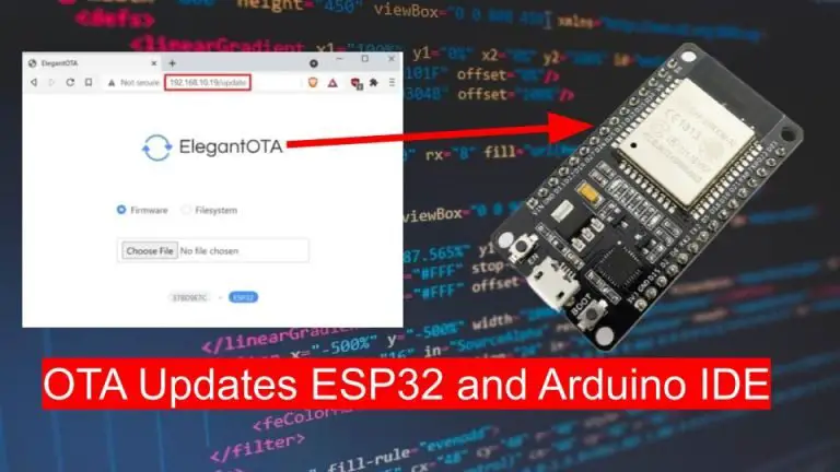 ESP32 OTA Updates Using AsyncElegantOTA Library And Arduino IDE