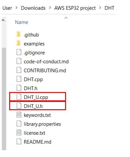 AWS downloading DHT sensor library pic2