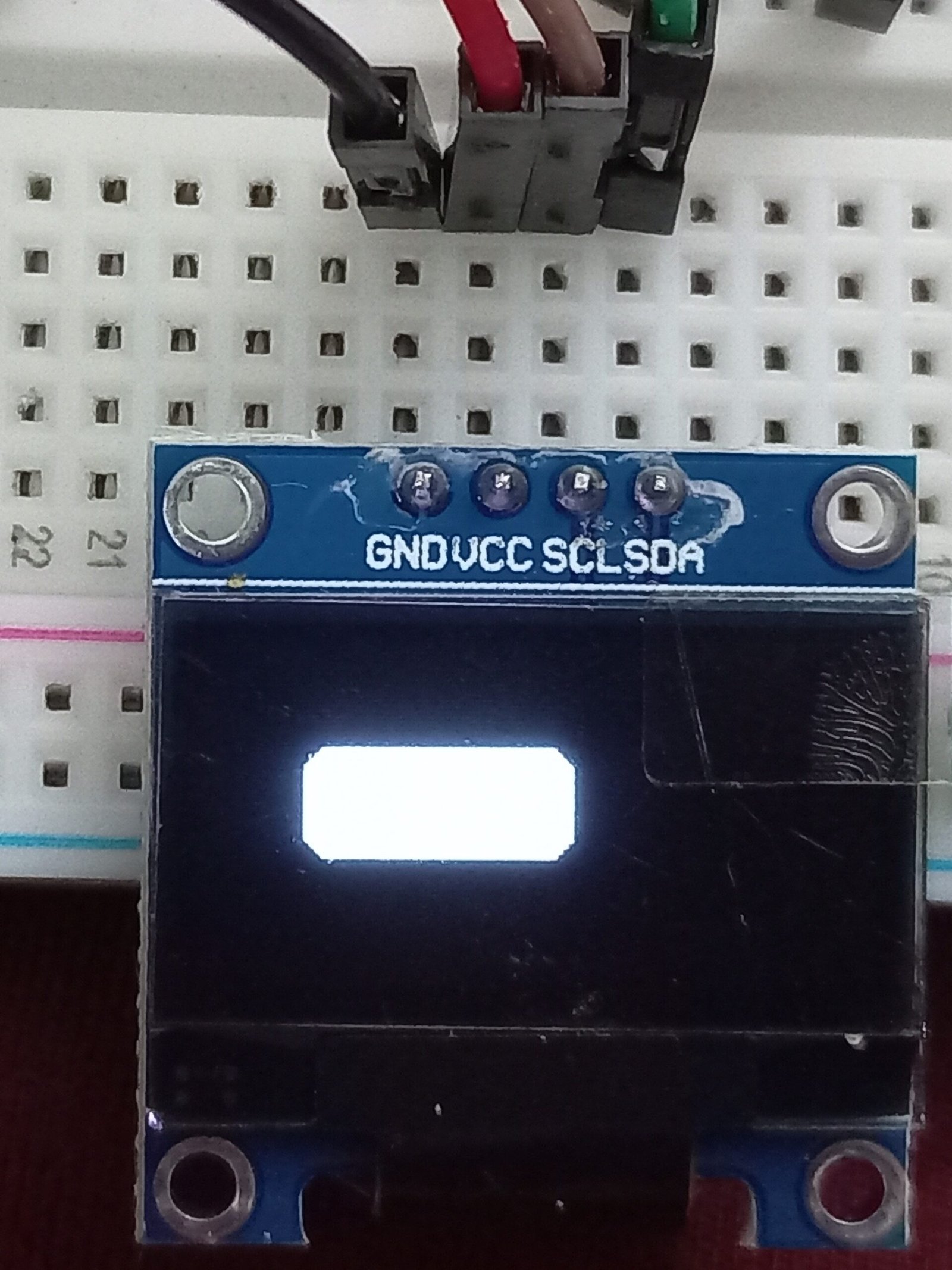 OLED display filled rounded rectangle