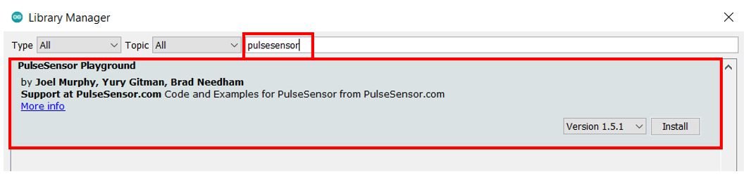 Installing Pulse sensor library