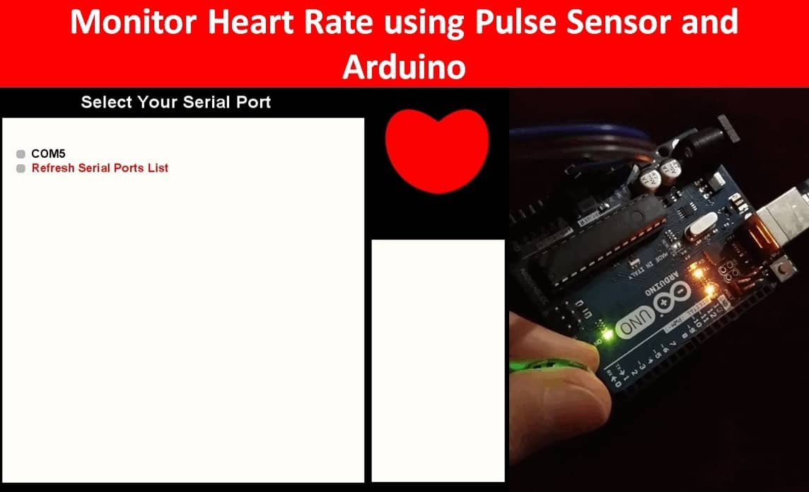 monitor detect Heart Rate using Pulse Sensor and Arduino