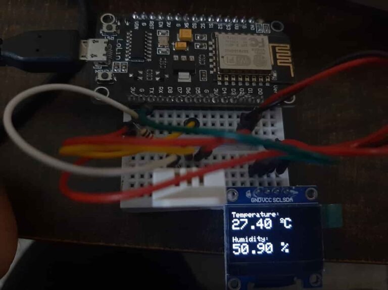 Interface Dht11 Dht22 With Esp8266 Display Readings On Oled 1214