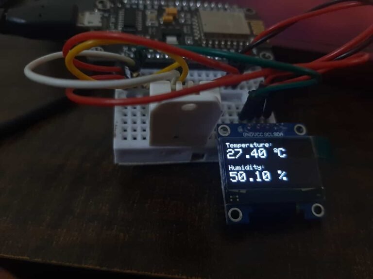 Wemos And Dht11 Readings On An Oled Display Simple Project Esp8266 Arduino With Ssd1306 Dht11