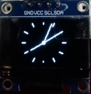 ESP32 and ESP8266 Analog Clock on OLED 