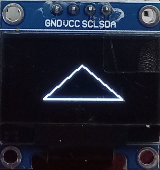 OLED Display Unfilled Triangle