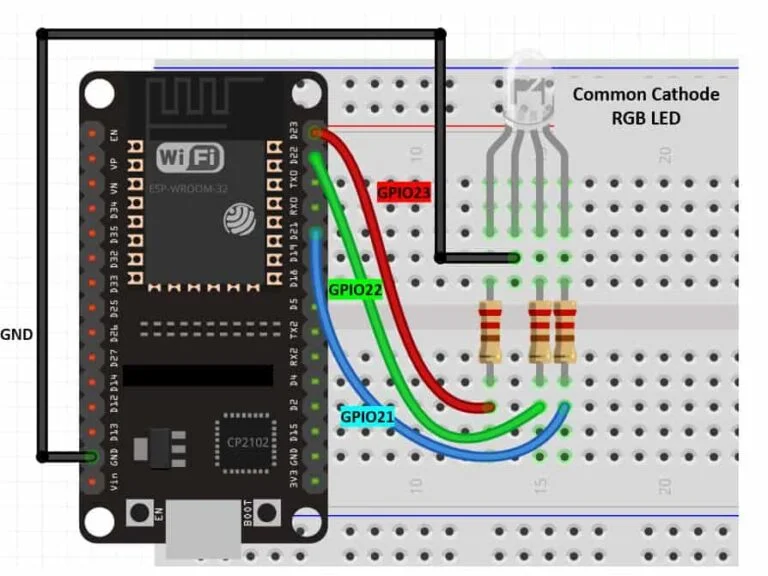 ESP32 RGB LED Controller Web Server - Remote Color Picker