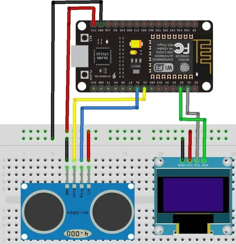 HC-SR04 Ultrasonic Sensor with ESP8266 NodeMCU - Measure Distance