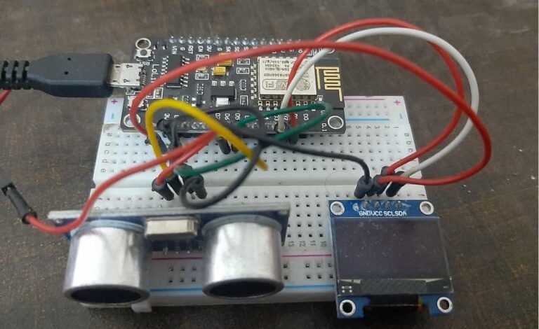 HCSR-04 ultrasonic sensor interfacing with ESP8266 NodeMCU