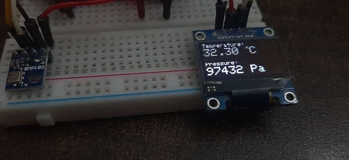 BMP180 with Arduino and OLED display