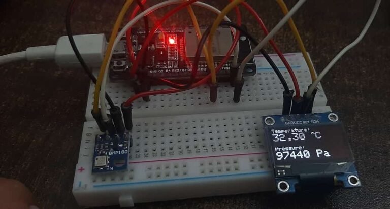 BMP180 with ESP32 and OLED display