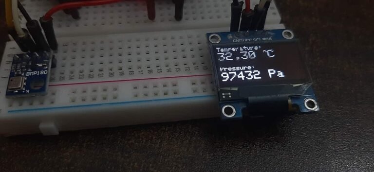 BMP180 with ESP8266 NodeMCU and OLED display