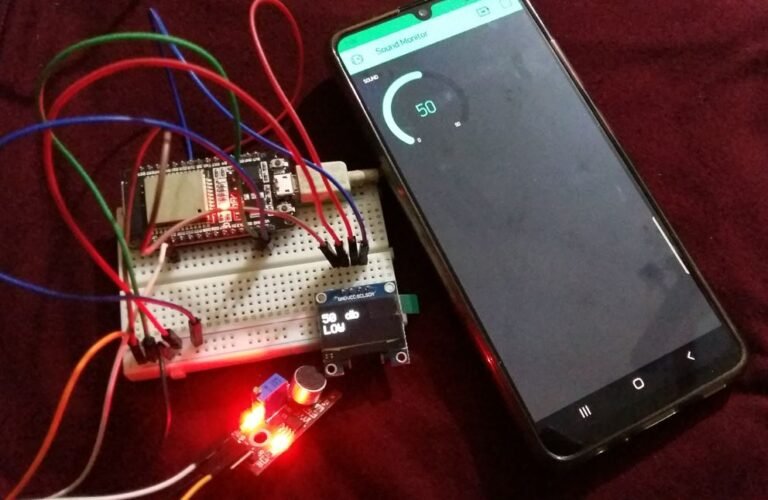 ESP32 Blynk app sound monitor demo pic2