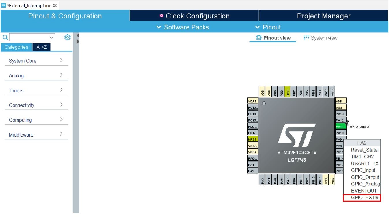 STM32 External Interrupts Creating project 3
