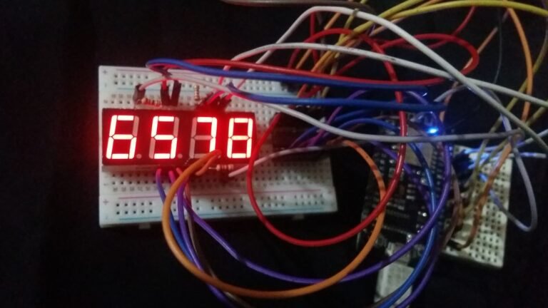ESP8266 with 74HC595 and 4 digit 7 segment demo