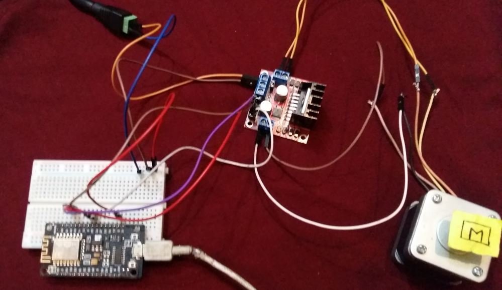 L298N driver with esp8266 and stepper motor hardware