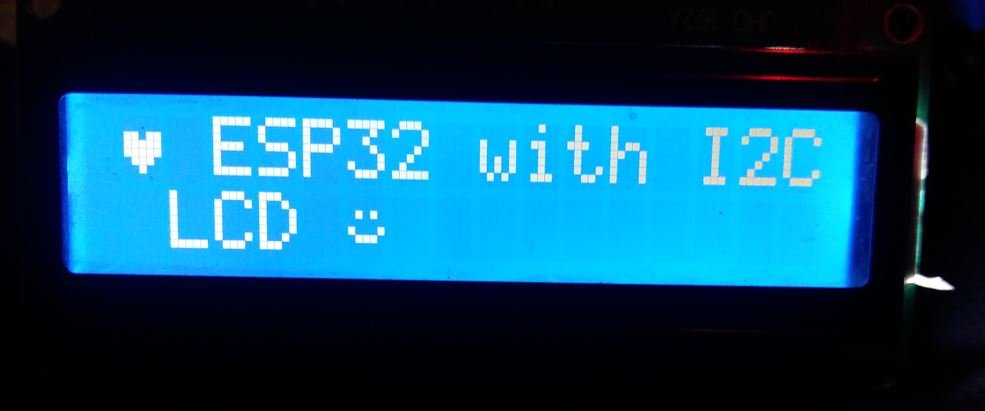 ESP32 and ESP8266 with I2C LCD custom character display