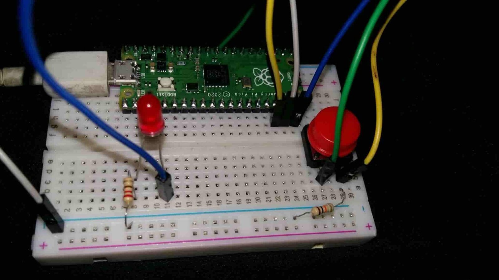 Push Button With Raspberry Pi Pico Digital Outputs And Read Inputs