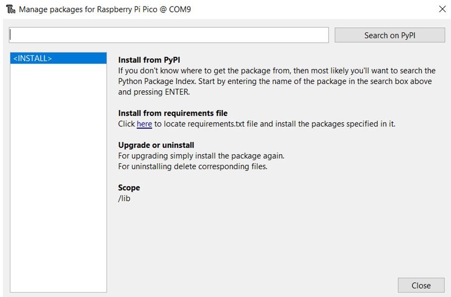 Raspberry Pi Pico Installing ssd1306 OLED library MicoPython 1