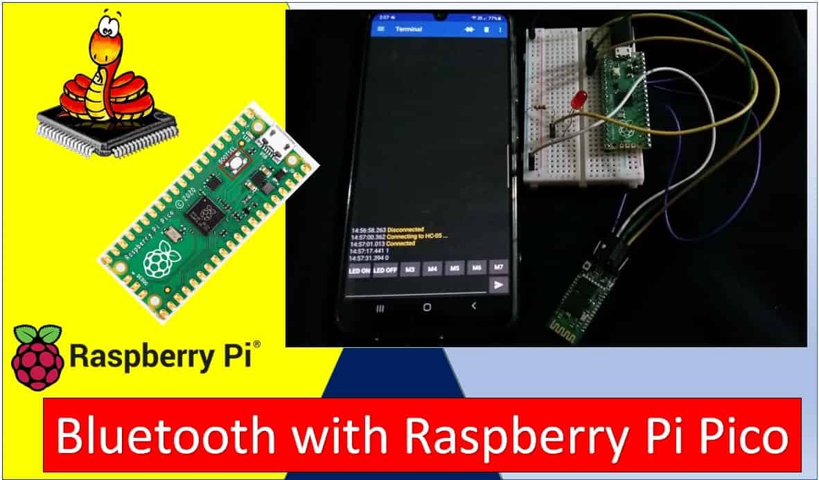 HC-05 Bluetooth Interfacing with Raspberry Pi Pico Control GPIO Pins