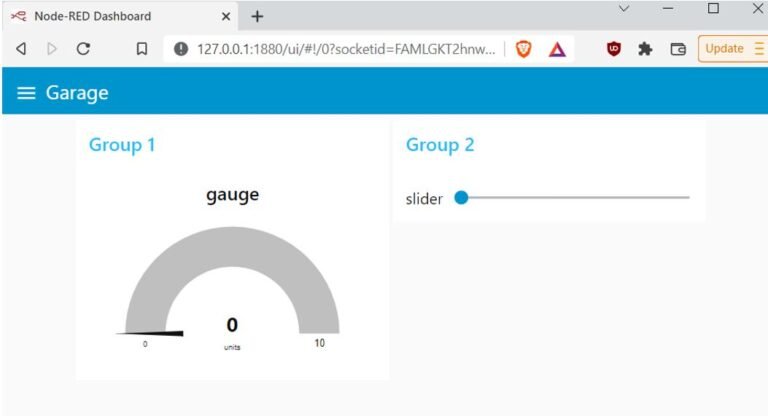 Node-Red Dashboard Windows