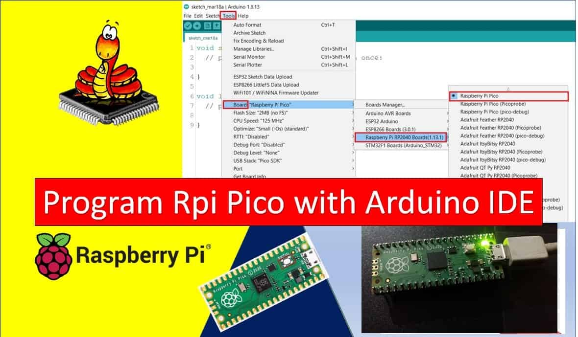 Program Raspberry Pi Pico with Arduino IDE