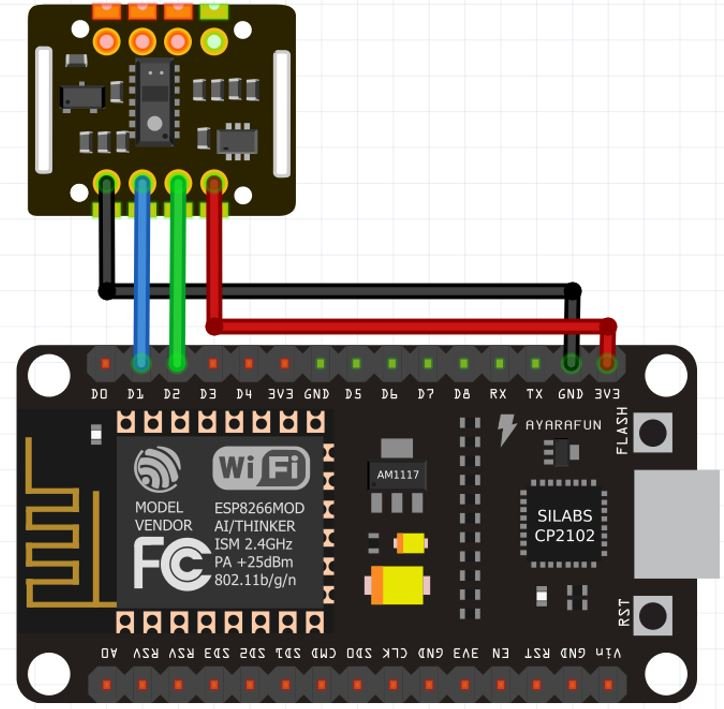 MAX30102 with ESP8266 connection diagram