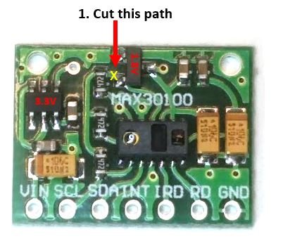 Max30100 module cut path
