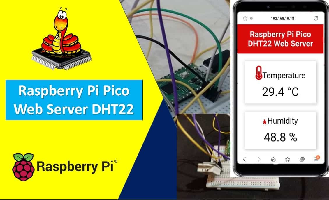 Raspberry Pi Pico DHT22 Web Server (Weather Station)