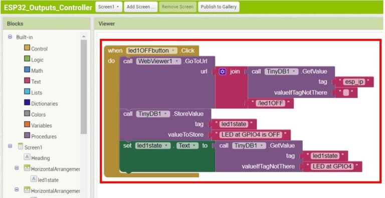 Control ESP Over Internet Using Android App With MIT App Inventor