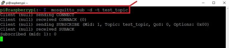 Install Mosquitto MQTT Broker on Raspberry Pi