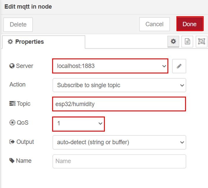 ESP32 MQTT Publish and Subscribe Project Set up Node-Red Dashboard 4