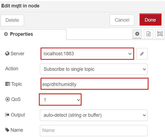ESP32 and ESP8266 DHT MQTT Publish and Subscribe Project Set up Node-Red Dashboard 2