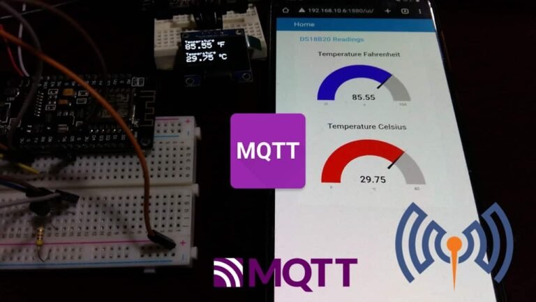 ESP8266 NodeMCU MQTT Publish Subscribe DS18B20 Readings with Arduino IDE