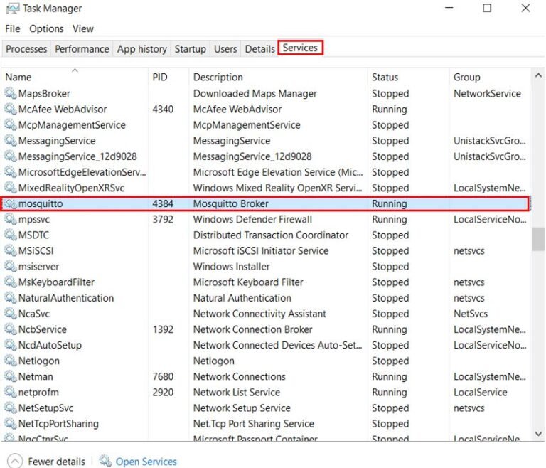 Mosquito mqtt broker настройка windows