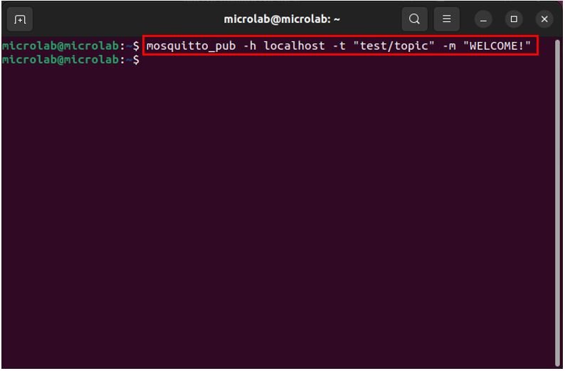 Testing Mosquitto Broker on Ubuntu Publisher