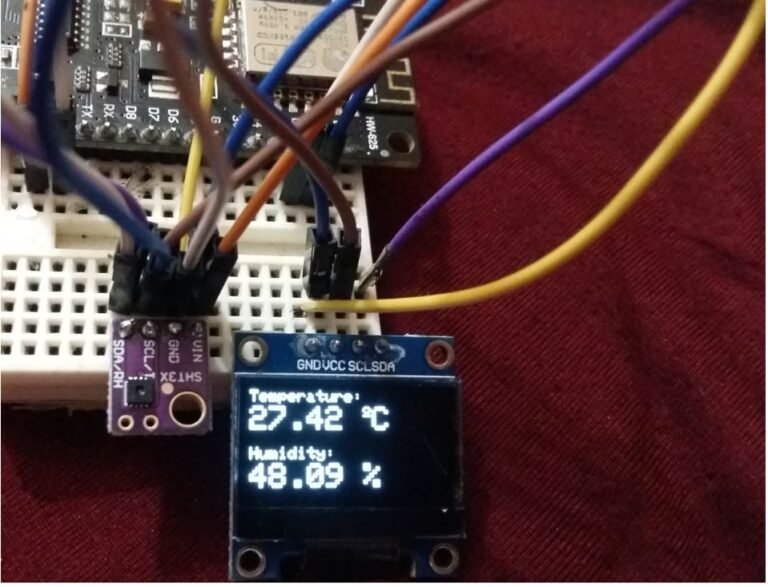 SHT31 with ESP8266 Display Sensor Data on OLED
