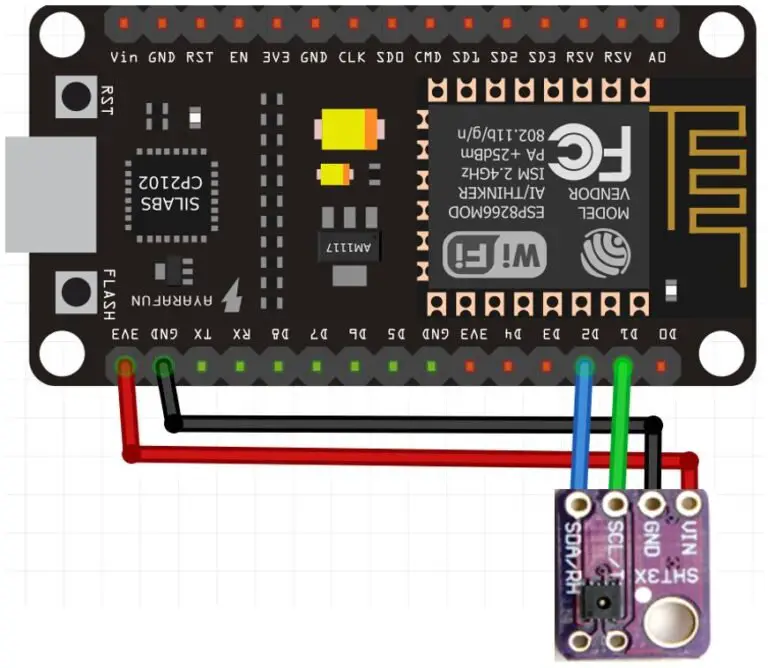 ESP8266 NodeMCU with SHT31 Temperature & Humidity Sensor