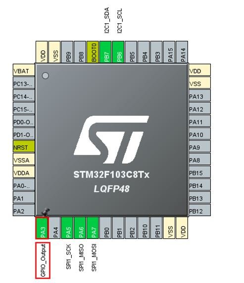 STM32 Blue Pill BME280 Data Logger Configure GPIO Output for CS pin