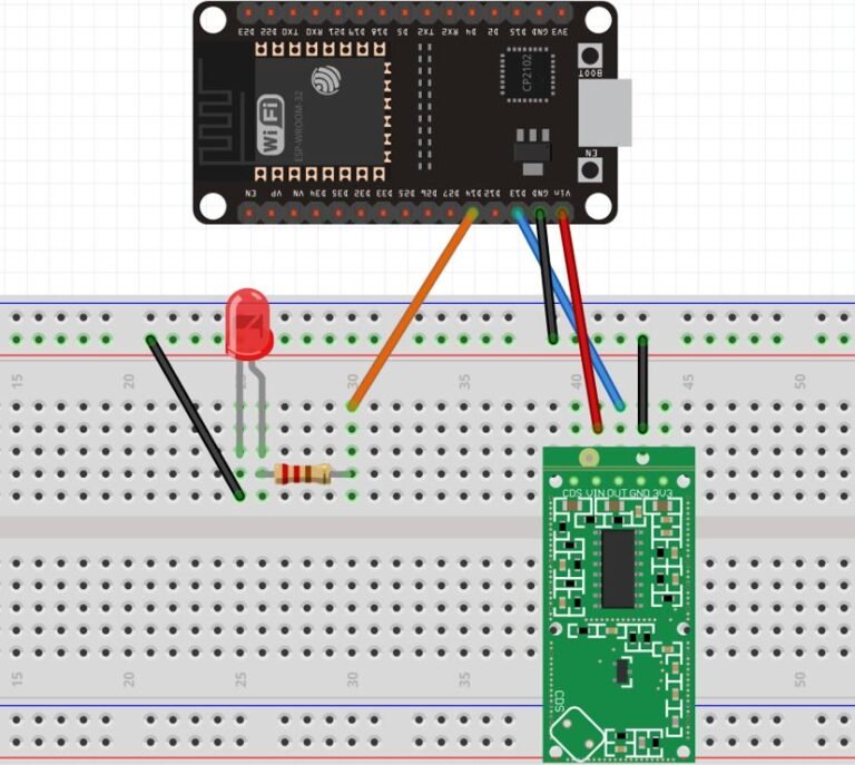 RCWL-0516 Microwave Radar Sensor Module with ESP32