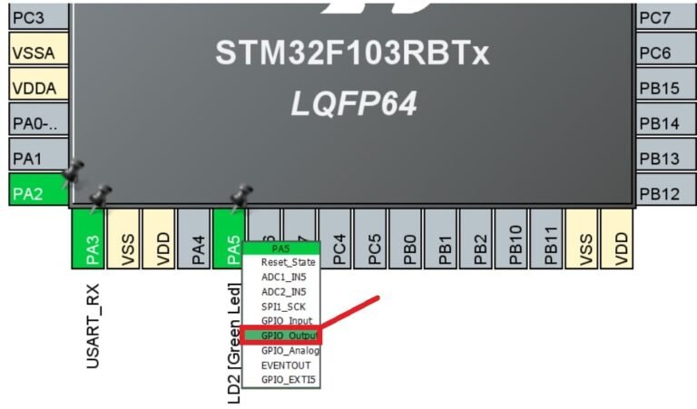 Stm32 Nucleo Gpio Pins With Led Blinking Using Stm32cubeide 1013