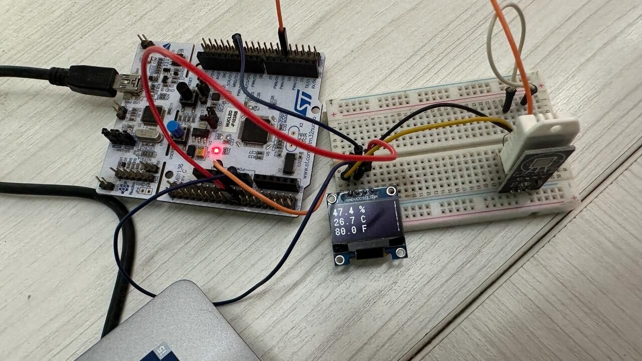 DHT22 Sensor with STM32 Nucleo using STM32CubeIDE HAL libraries