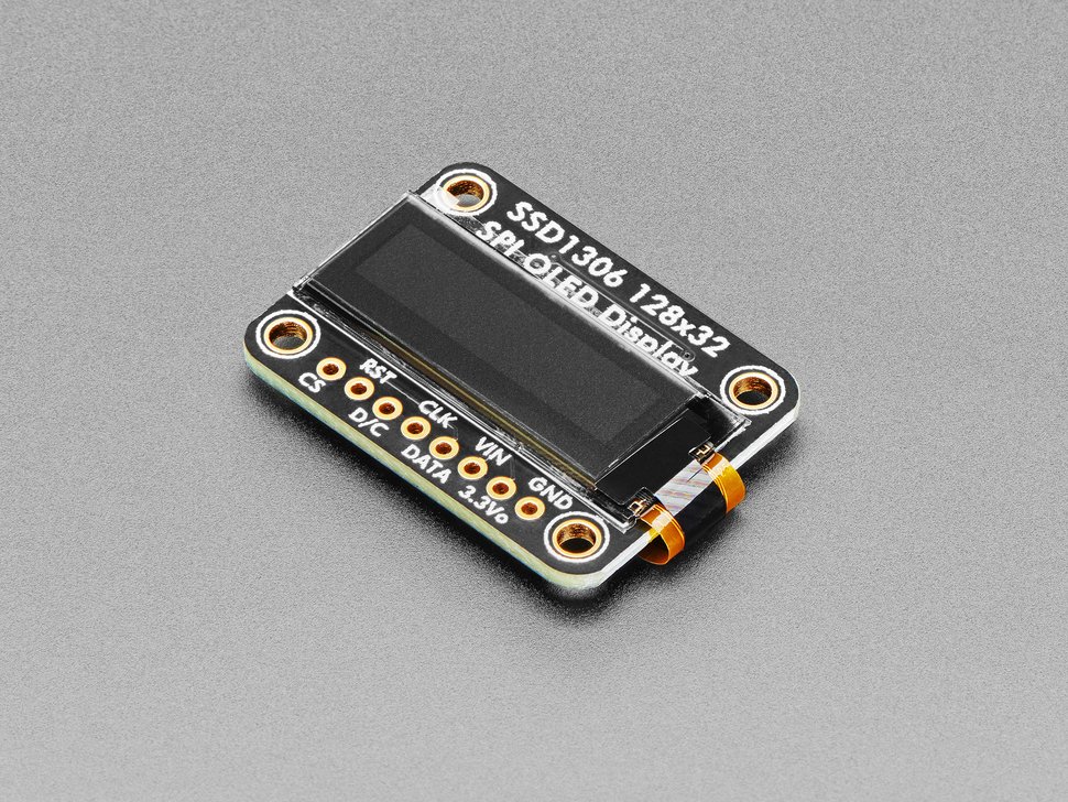 0.91 inch 128x32 monochrome OLED display module for wearables and compact projects