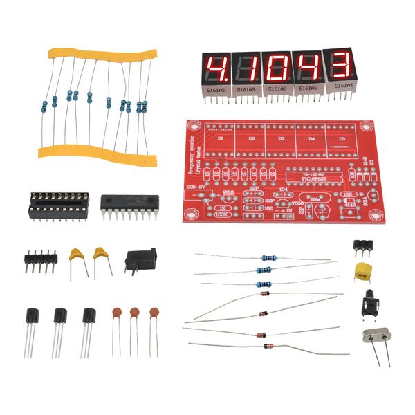 1Hz-50MHz DIY frequency counter crystal oscillator tester kit with 5-digit LED display