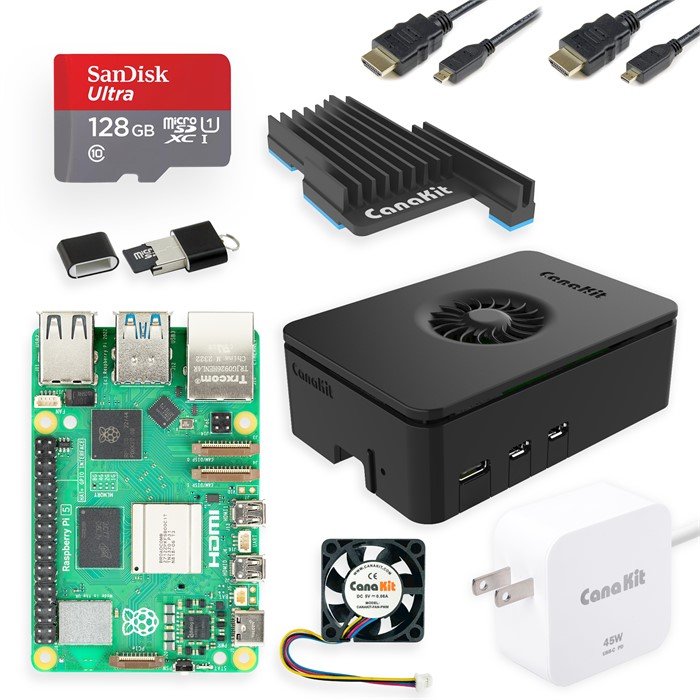 CanaKit Raspberry Pi 5 Starter Kit PRO with 8GB RAM and Turbine cooling case