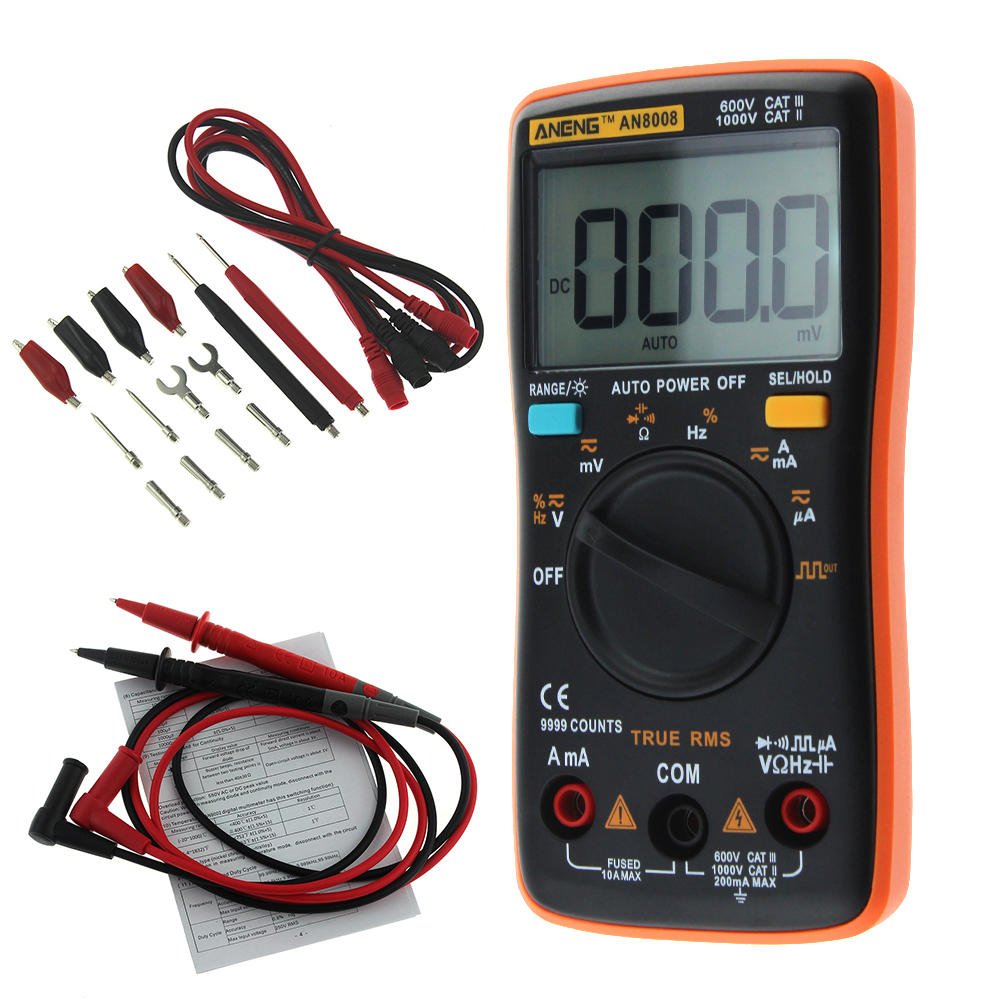 ANENG AN8008 9999-count true-RMS pocket digital multimeter