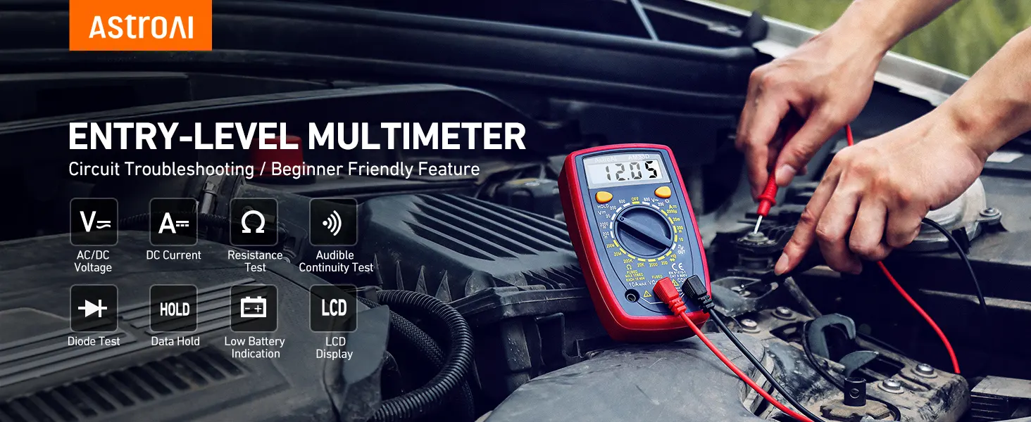 AstroAI AM33D 2000-count ultra-budget digital multimeter