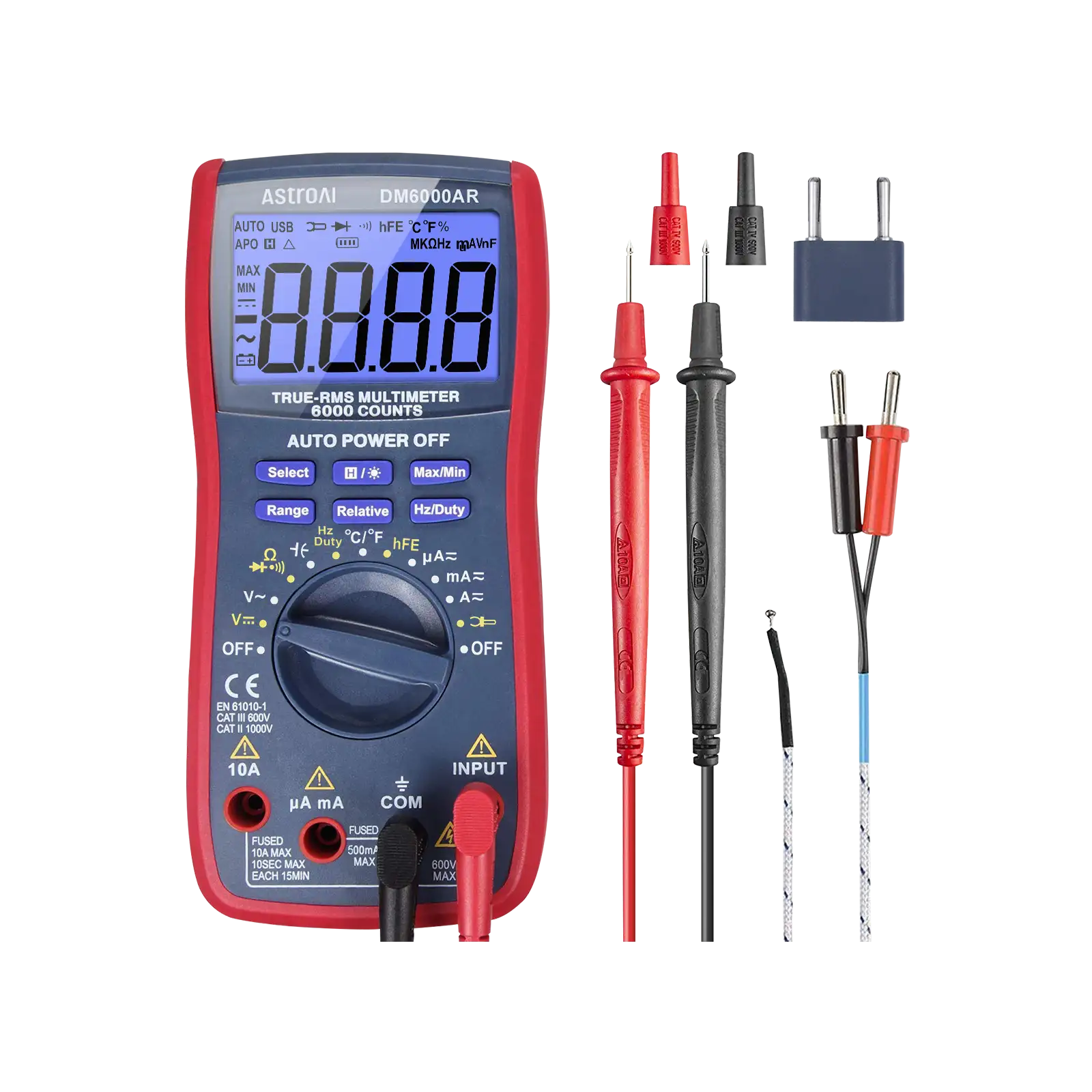AstroAI DM6000AR true-RMS 6000-count multimeter